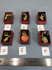 Vintage special boxed brass key chains, nice heavy feels, 6 designs to choose