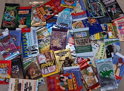 Vintage 80's 90's Pop Culture Trading Cards 5 Packs & 20 Singles