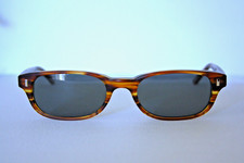 Salt Hand Crafted Gold Brown Frame 63 mm Polarized Lens Sunglasses BERTRAM NEW