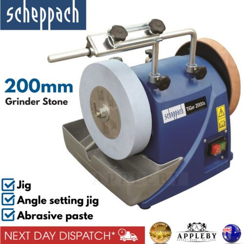 Scheppach Tiger 200mm Wet Sharpener Stone Grinder Chisel Knife Blade Sharp Tool - Picture 12 of 12