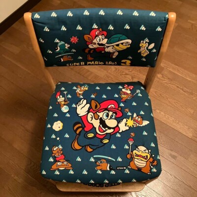 任天堂　Nintendo　くろがね　スーパーマリオ　ブラザーズ　3　チェア 1990年 当時物 スーパーマリオ3 学習机の椅子 くろがね サイズ