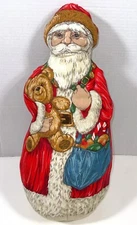 VTG Cranston Cut & Sew Christmas Santa Claus St Nicholas Plush Stuffed Pillow