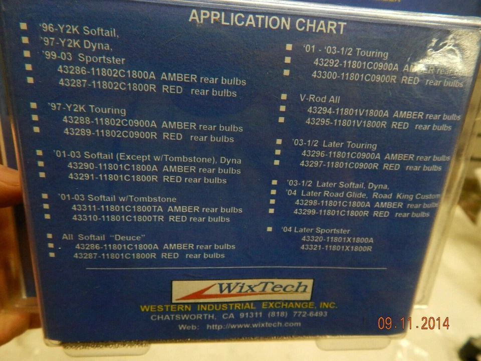 Wixtech LED light bulb kit load equalizer Harley 43291 2001-03 Softail Dyna Conv - Image 3 of 4