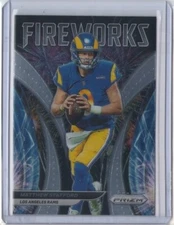 MATTHEW STAFFORD 2021 Panini Prizm Fireworks #F-19 Lions RAMS