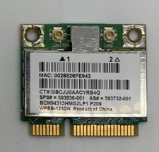 Broadcom BCM94313HMG2L Half Mini PCI-E WiFi WLAN Card HP 593836-001 802.11b/g/n