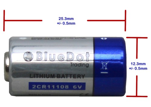 FREE SHIPPING 2 Qty 2CR1/3N 2L76 5008LC BlueDot Lithium Batteries US SELLER - Picture 2 of 2