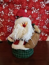 Vtg Rare Plush Santa Door Stop 18 Inches Tall