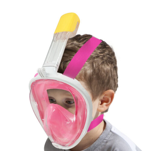 Kids Adults Snorkel Face Mask Swimming Scuba Set Full Anti-Fog Diving For Gopro - Picture 11 of 16