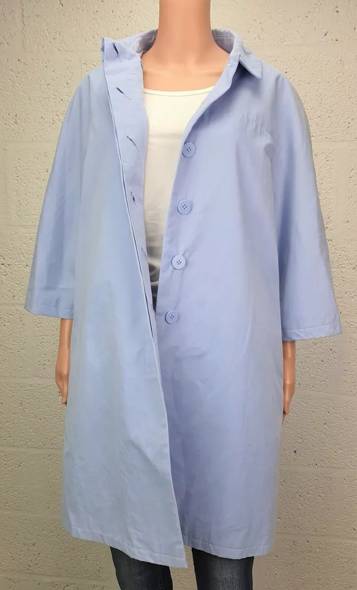Baby blue top duster coat