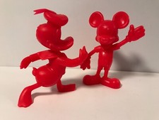 70's Marx Mickey Mouse Donald Duck 6" Red Plastic Figure Walt Disney Prod.