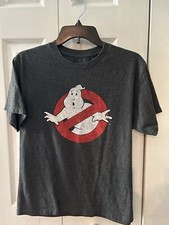 Ghostbusters Charcoal Gray Heather Ghostbuster Logo T Shirt Youth Size XL EUC