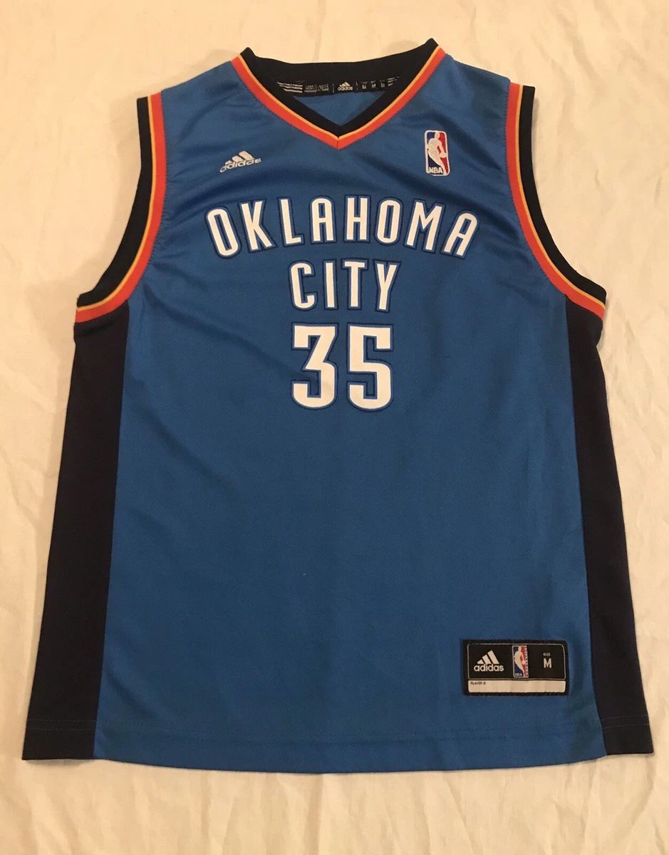 Adidas Kevin Durant Oklahoma City Thunder Blue NBA Stitched Jersey #35  Youth M