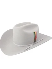 Stetson® 6X Rancher Silver Grey 5" Crown Felt Hat With Free Hat Brush