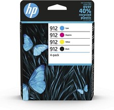 MULTIPACK de 4 HP 912 NOIRE CYAN MAGENTA JAUNE / 6zc74ae noir pack quatre pas xl
