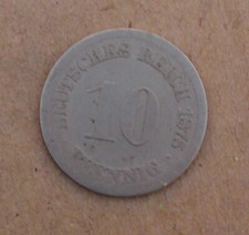 Münze Deutsches Reich - 10 Pfennig 1875 + 5 Pfennig 1876 - (AG220/221)