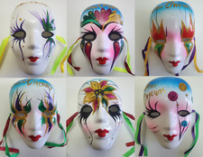 Mardi Gras Hand Painted Mask 5" - Handcrafted New Orleans
