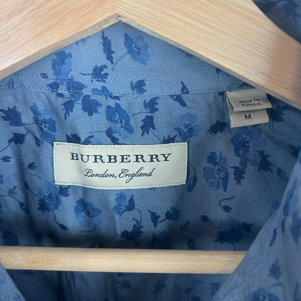 Camisa floral de botones Burberry | Medio | Azul Foto 4 de 4
