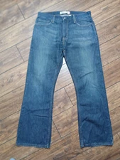 Levis Jeans 527 Mens Blue Bootcut Casual Denim Cowboy Rodeo Logo Workwear