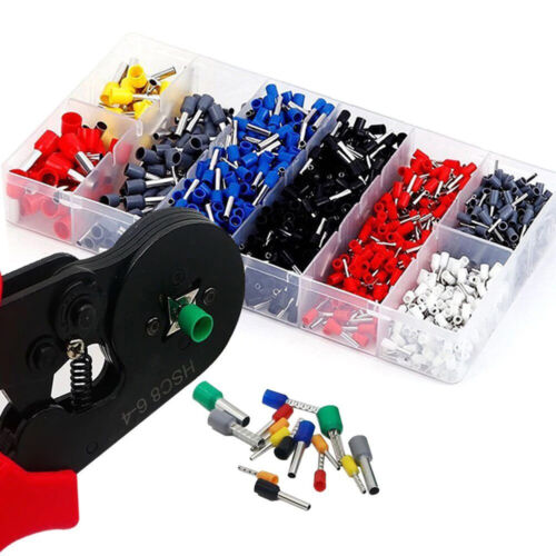 Kit de herramientas de prensado de virola 1200 piezas AWG 23-7 kit de prensado de felón autoajustable - Imagen 4 de 5