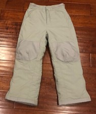 LL Bean Navy Pale Gray Snow Ski Pants Boys Girls Kids Size 8