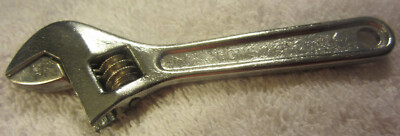 4'' adjustable , Hong Kong 4'' YM mini miniature adjustable wrench,tool,vtg