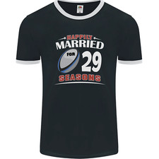 29 Year Wedding Anniversary 29th Rugby Mens Ringer T-Shirt FotL