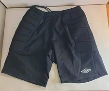 Umbro Vintage 90's Goalkeeper Soccer Padded Shorts Men's Size Medium M Black 