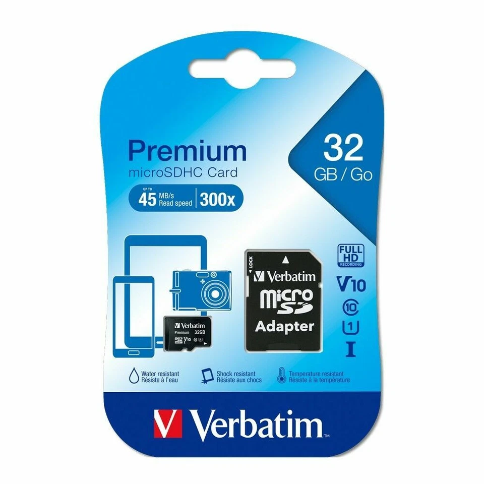 Verbatim Premium microSDHC Card - 16GB / 32GB / 64GB / 128GB - Image 4 of 4