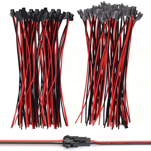 50-Pair 2-Pin For JST SM Plug Male+Female Connector 22AWG Electrical Cable Wires - Picture 18 of 18