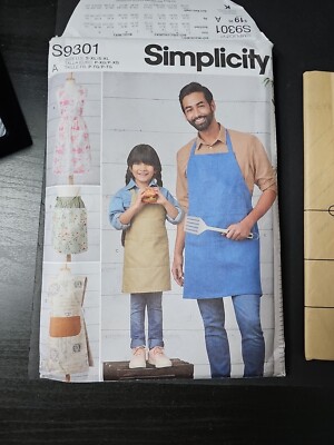 Simplicity Kids' and Adult's Half and Full Apron Packet, Code 9301 Sewing