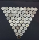 90% Silver Washington 25c Coin Lot - Lot Of 55 Coins - 1950’s & 1960’s