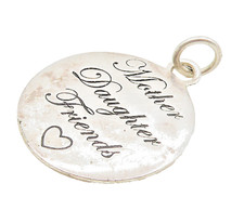 925 LA Sterling Silver Vintage Mother Daughter Friends Pendant PT14782