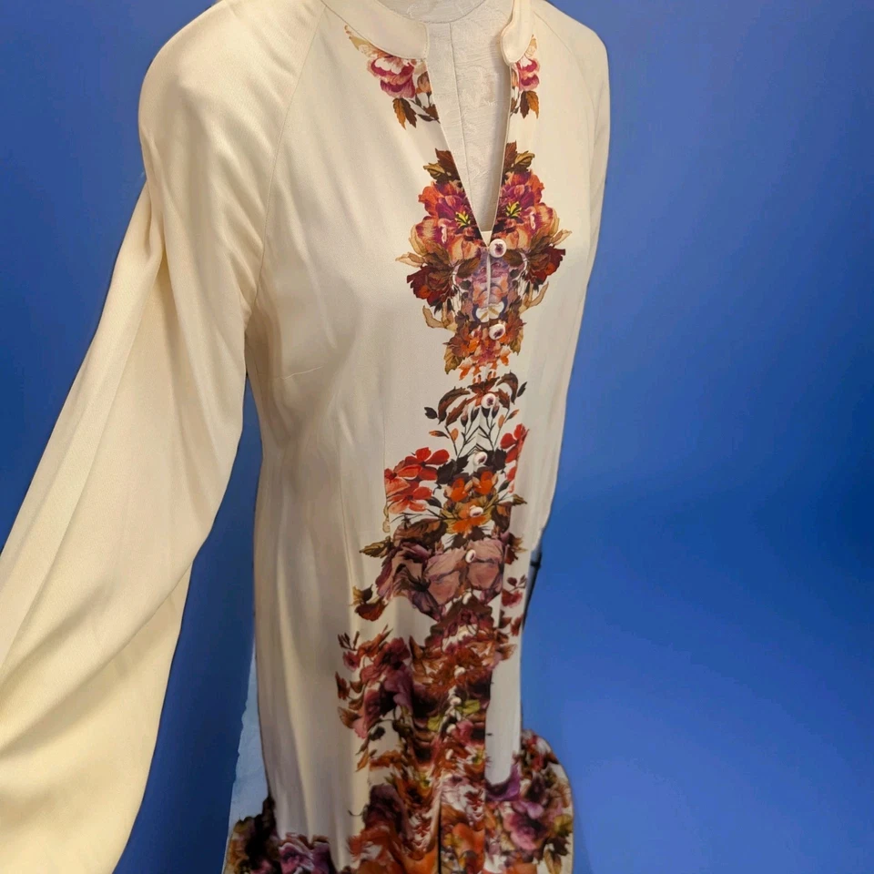 Vestido Camisa Paulette SOFT AROUND Talla S Maxi Largo Estampado Floral Otoño Vestido Foto 3 de 4