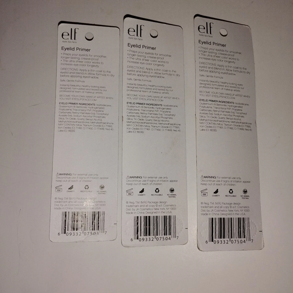 Elf Eyelid Primer Golden 7504 Lot Of 3 e.l.f. Sets Eyeshadow New In Package - Image 2 of 4