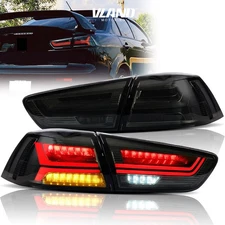 Smoked LED Tail Lights For 2008-2017 Mitsubishi Lancer EVO X Rear Lamp Animation