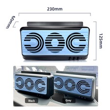 ⁺3-Fan Car Exhaust Fan USB & Solar Powered Air Circulation Fan Ventilator Silent