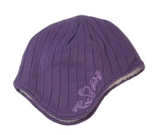 New Carhartt Purple Knit Beanie Thick Fleece Lined Hat One Size Youth Girl 8