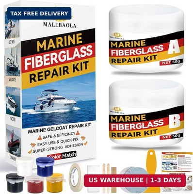 Marine Fiberglass Repair Kit for Boats, Gel Coat Repair Kit for Boats, Fiberglas