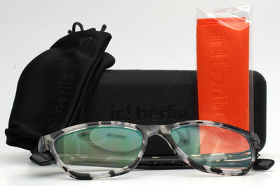 IC! BERLIN Nuance Black Crystal Womens Semi Cat Eye Eyeglasses 52-17-145 B:38