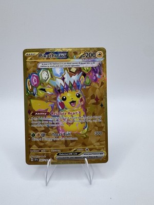 Pikachu ex Sv08: Surging Sparks 247/191 Hyper Rare Full Art Holo 200 HP EX Card
