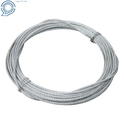 Galvanized Steel Cable   3/16 in x 50 FT 7X19 Strands Fracture Strength 4200lbs