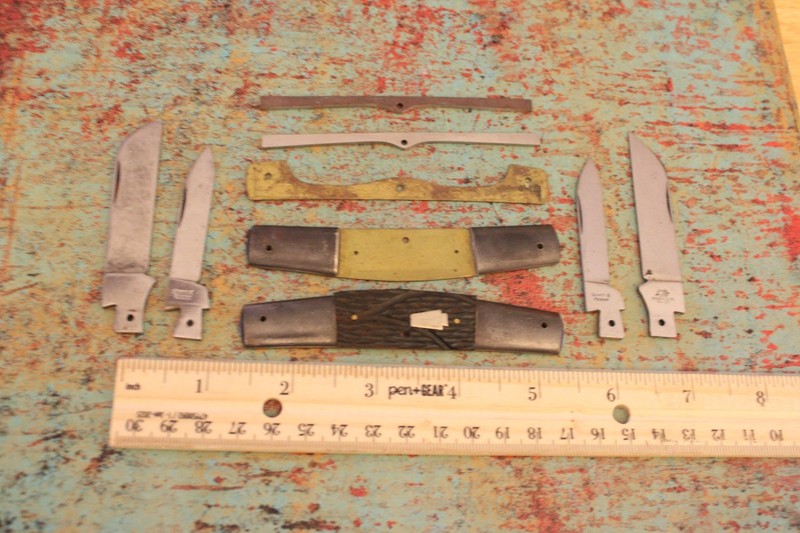 Queen Schatt & Morgan Cutlery USA Jigged Bone 4 Blade Congress Knife PARTS KIT