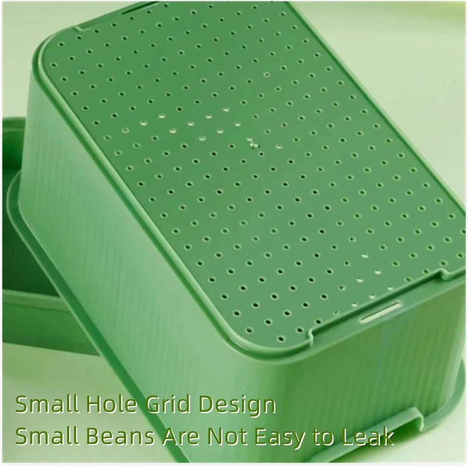 Caja de cultivo apilable de brotes de frijol, bandeja para brotes, bandejas de cultivo de microgreens Foto 4 de 4