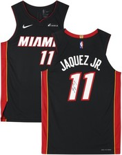 Jaime Jaquez Jr. Miami Heat Autographed Nike Black Icon Authentic Jersey