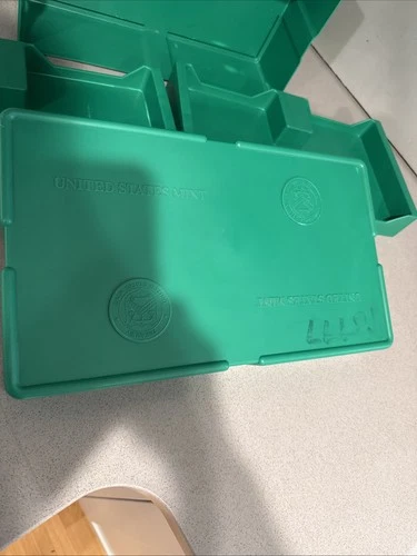 U.S. Mint American Eagle Silver Bullion Green Monster Box Empty With 2  Tray