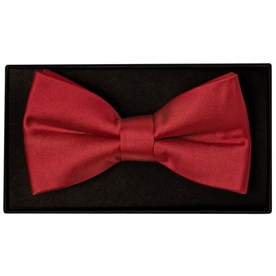 Einfache weinrote Herren Satin Fliege Hochzeit Taufe formell Abschlussball Dickie Schleife