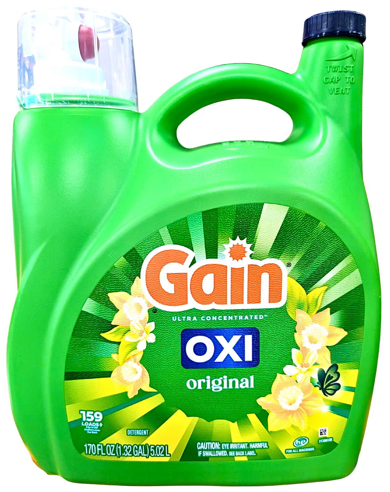 Gain + Oxi Liquid Laundry Detergent Original 159 Loads 170 Fl Oz
Opens in a new window or tab