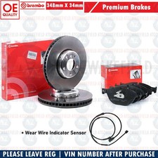 348 mm Brembo Carbon Bremsscheiben Beläge Drahtsensor vorne für BMW 5er F10 F11