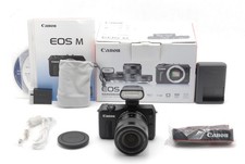    Canon EOS M 18.0MP Mirrorless Digital Camera black  18-55mm lens JAPAN MINT 