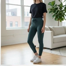 SPANX Skysoft Hi Rise Legging 2X Essex Green Heather Drawstring 50754R